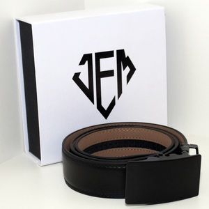 JEM high quality men’s leather belt 1 size fit all